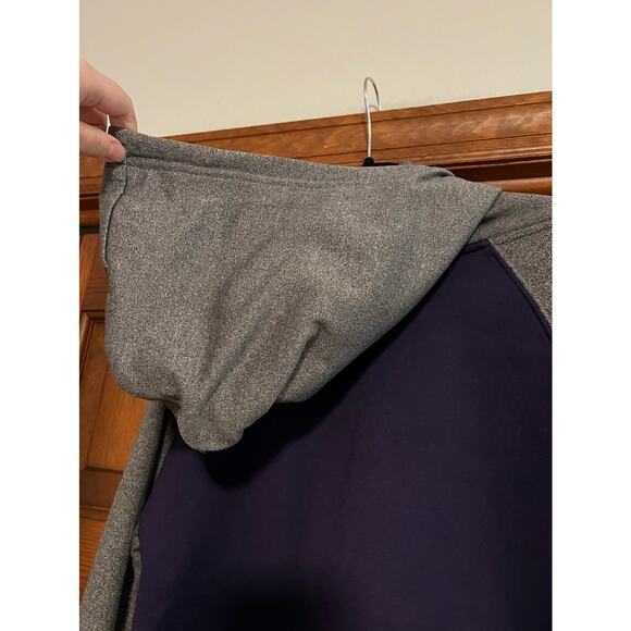 Champion Huskies Funnel Neck Hoodie Men’s Pullover Purple Gray Colorblock SZ M - Picture 4 of 11
